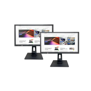 2 x IIYAMA PROLITE B2483HSU - B5 24" FHD LED (1080p) Monitor w/ Stand - GRADE B - IT Resale