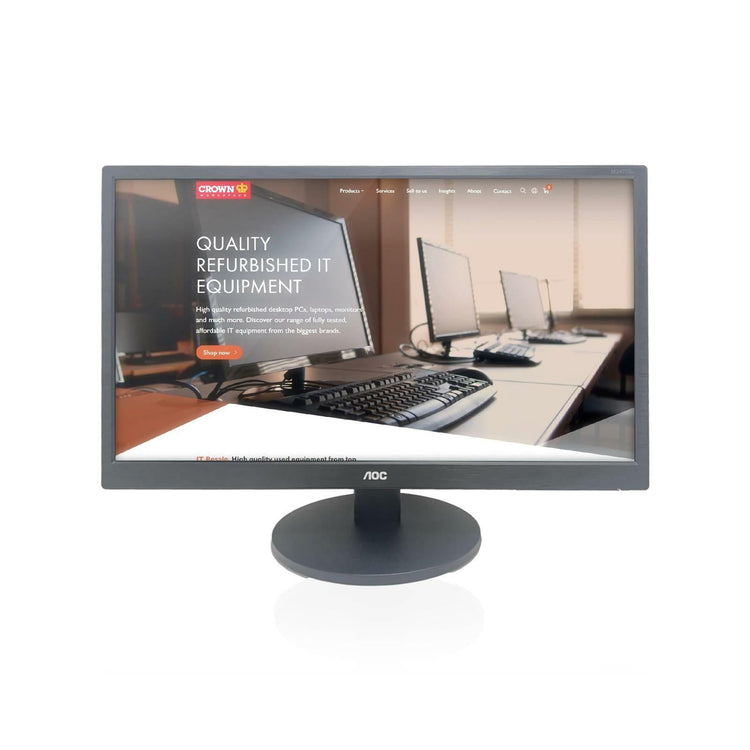 AOC M2470SWH 24" SuperMVA FHD (1080p) Monitor w/ Stand - GRADE A - IT Resale