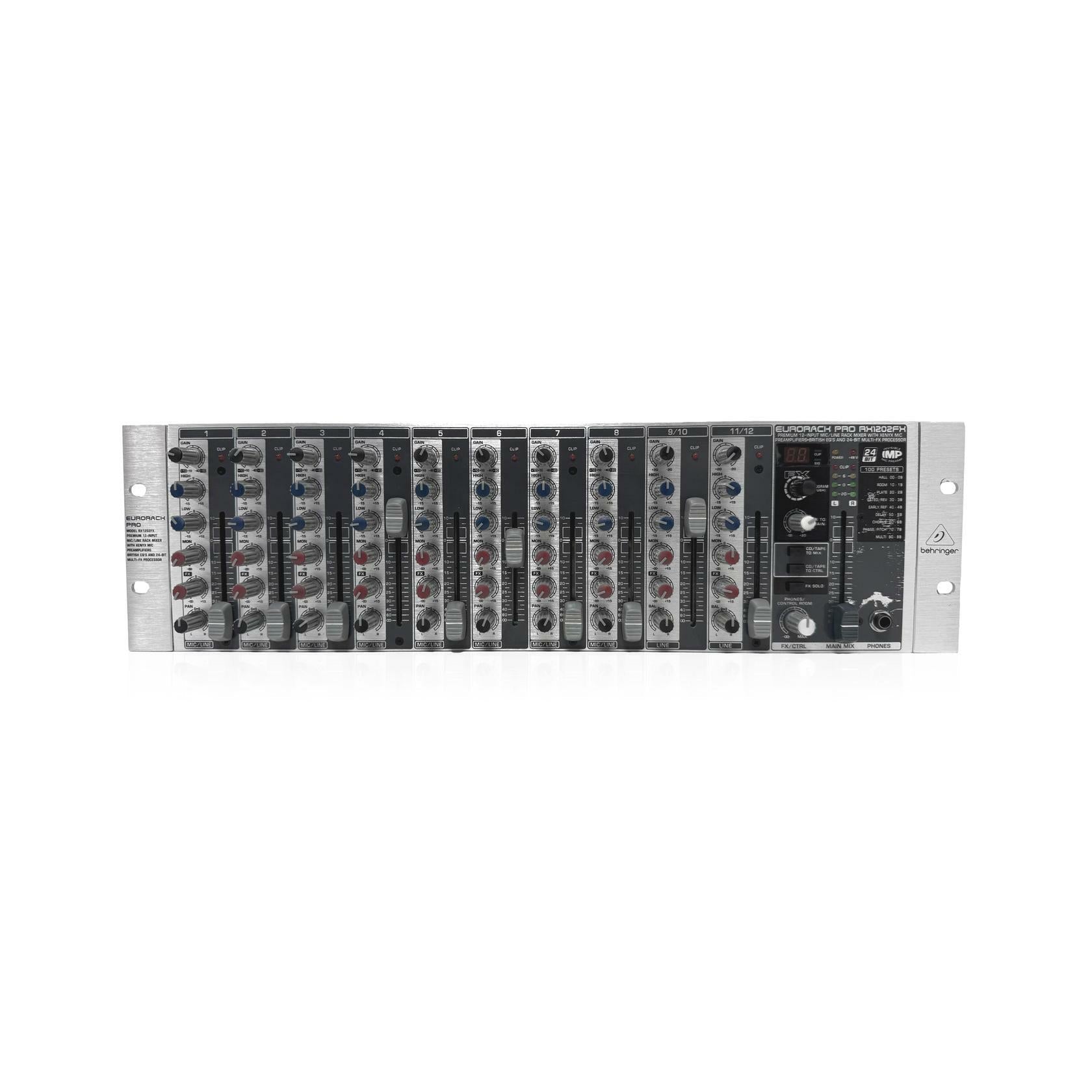 Behringer RX1202FX Rack Mixer 12 Channel FX EQ - IT Resale