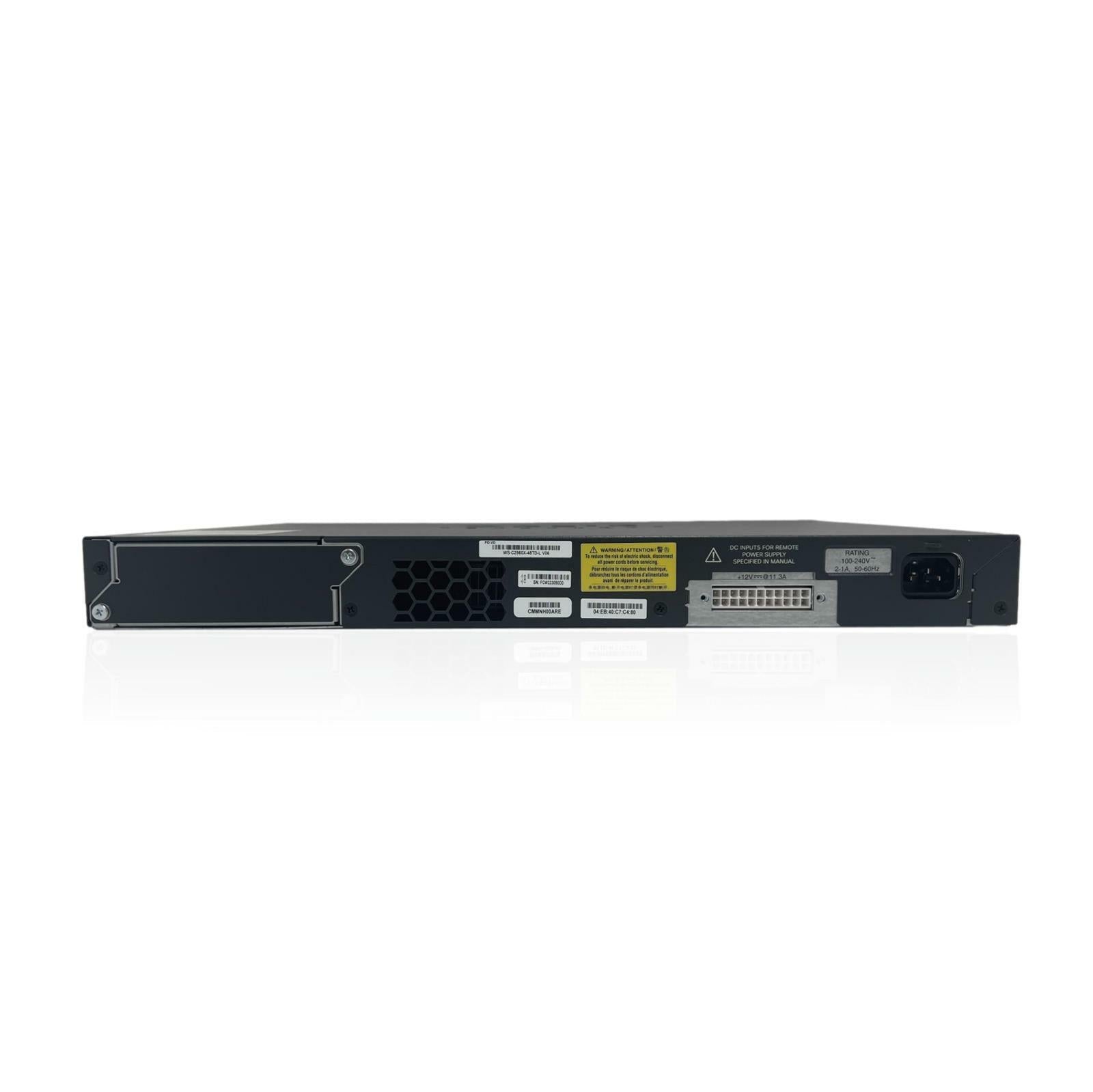 CISCO CATALYST 2960 - X (1PWS - C2960X - 48TD - L) Managed Rack Mount Switch - GRADE A - IT Resale