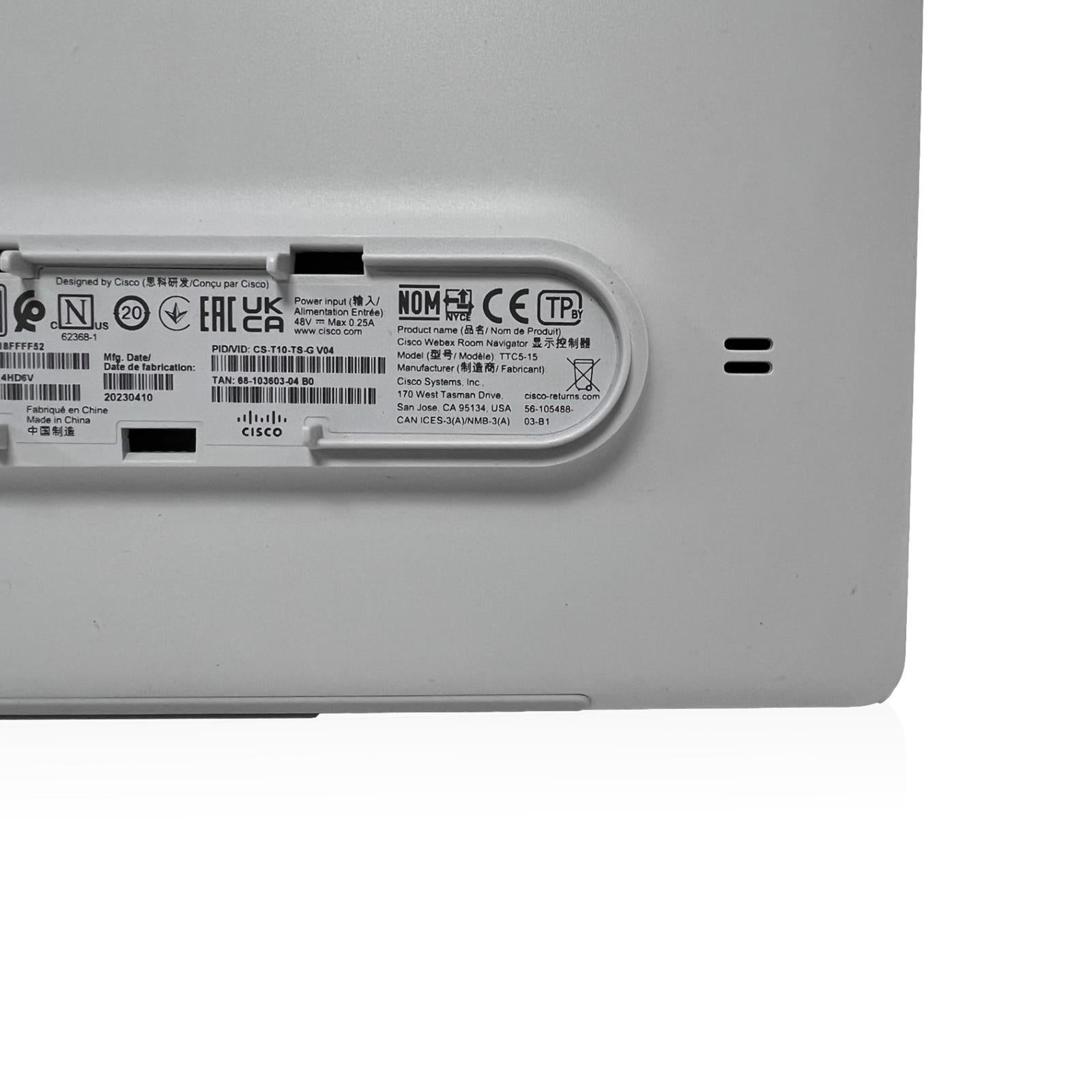 Cisco WebEx Room Navigator TTC5 - 15 (CS - T10 - TS - G V04) - A - IT Resale