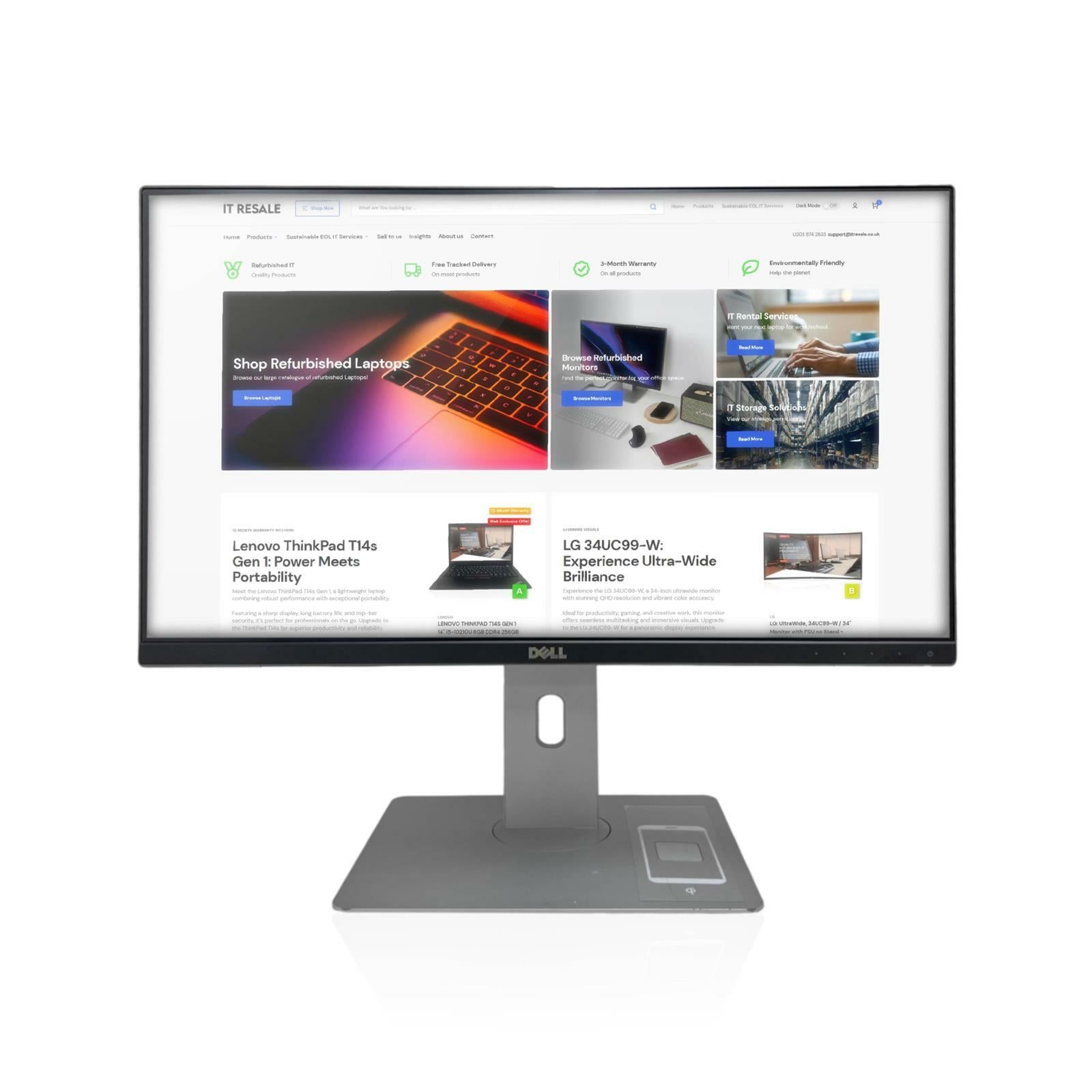 DELL: U2417HJ / 24" / PLS FHD (1080p) Monitor + Micro - USB Stand - GRADE A - IT Resale