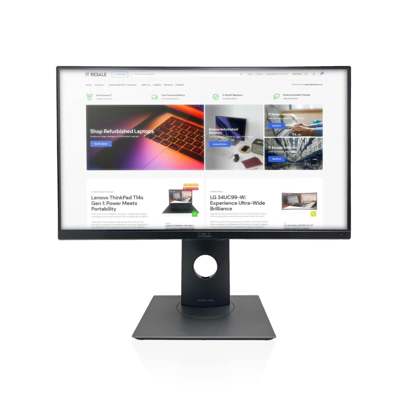 Dell UltraSharp - Series U2414HB 24" FHD Monitor + Stand - A - IT Resale