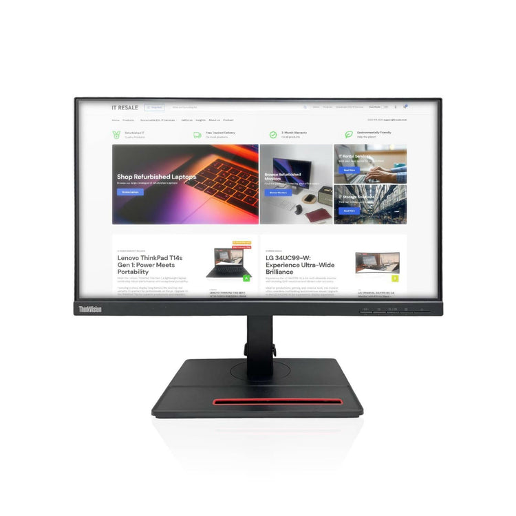 LENOVO T23D - 10 23" WLED FHD (1200p) Monitor w/ Stand - GRADE A - IT Resale