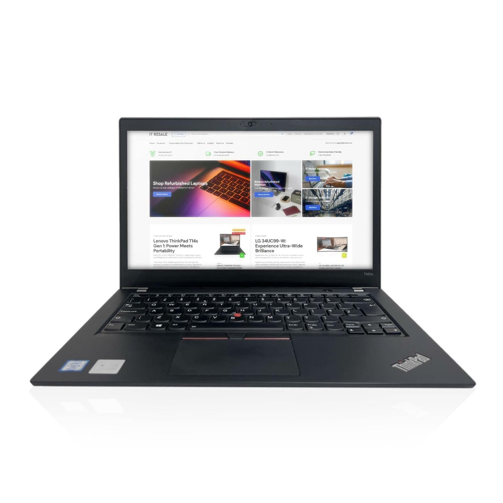 LENOVO ThinkPad T480S 14" i5 12GB 256GB NVMe Windows 11 Good Battery Laptop - B - IT Resale