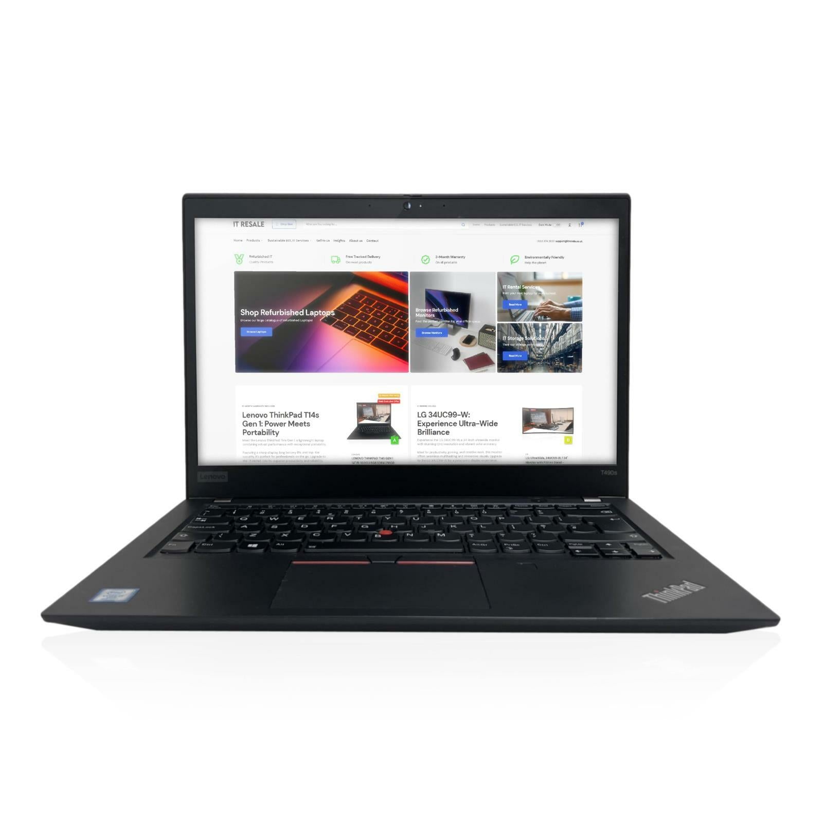 LENOVO THINKPAD T490S 14" i7 - 8665U 16GB DDR4 1TB NVMe Win11 Pro Laptop - GRADE A - IT Resale