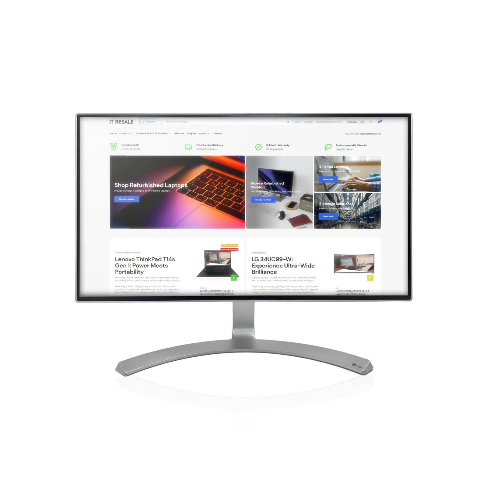 LG: 24MP88HV - S / 24" IPS FHD (1080p) Monitor + Stand - GRADE A - IT Resale